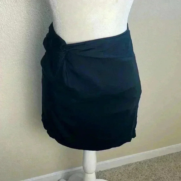Free People Night Dreamer Twist Mini Skirt Black Size 8 - Picture 3 of 8